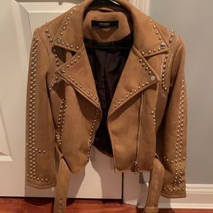 Studded suede jacket